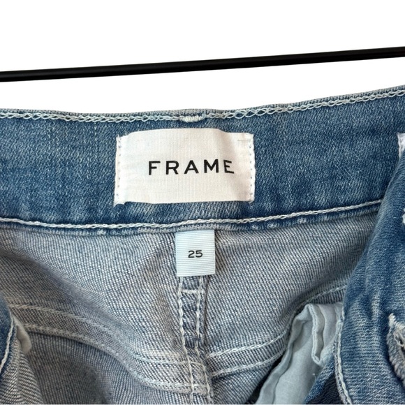 Frame Le Palazzo High-Rise Crop Wide Leg Jeans 25 Galeston - Picture 10 of 14